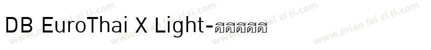 DB EuroThai X Light字体转换